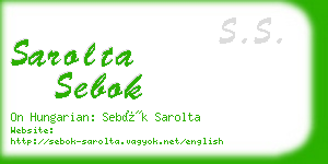 sarolta sebok business card